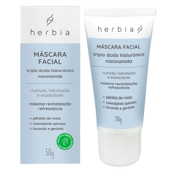 Máscara Facial Triplo Ácido Hialurônico e Niacinamida 50g