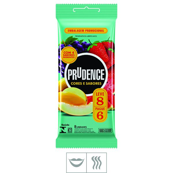 Preservativo Prudence Cores e Sabores leve 8 Pague 6 (17262) - Padrão