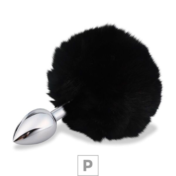 Plug de Metal P Com PomPom SI (5501) - Preto
