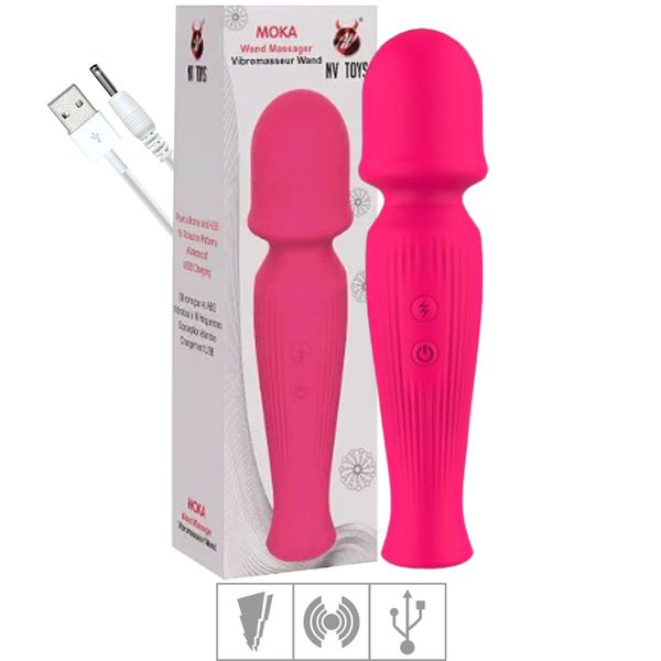 Massageador Recarregável Varinha Mágica Moka SI (7138) - Pink