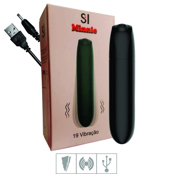 Cápsula Vibratória Recarregável Minnie SI (7839) - Preto