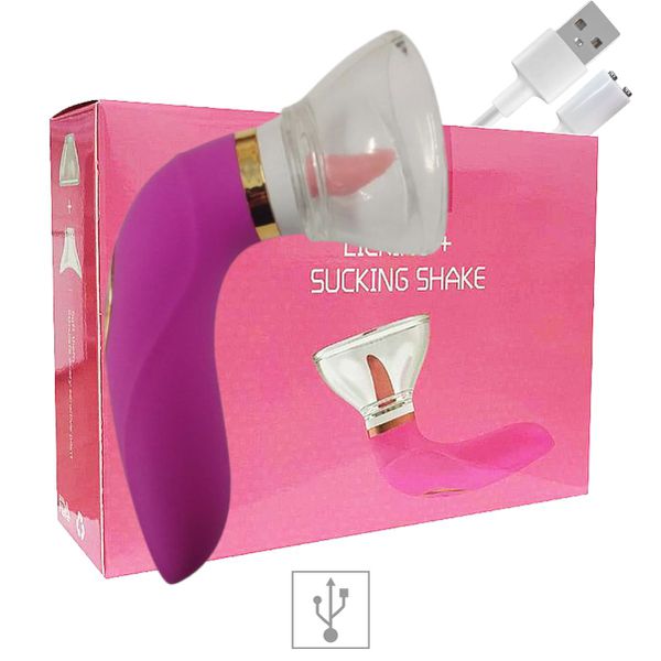 Estimulador Com Sucção Recarregável Licking SI (7884) - Magenta