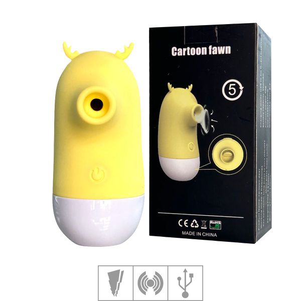 Vibrador Formato Alce Cartoon Fawn SI (7892) - Amarelo