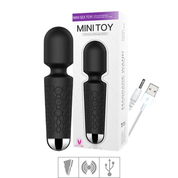Massageador Recarregável Varinha Mágica Mini Toy VP (AV000P) - Preto