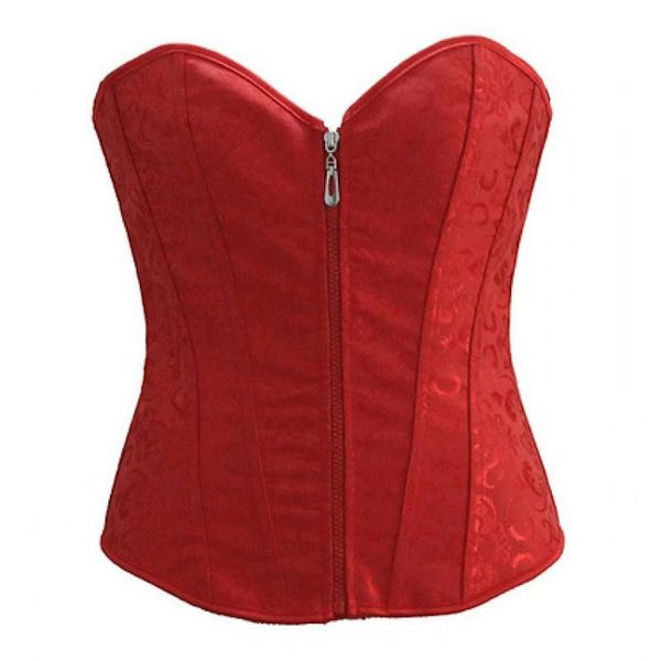 *Corselet Tomara Que Caia C/ Ziper Frontal VP (CS004) - Vermelho