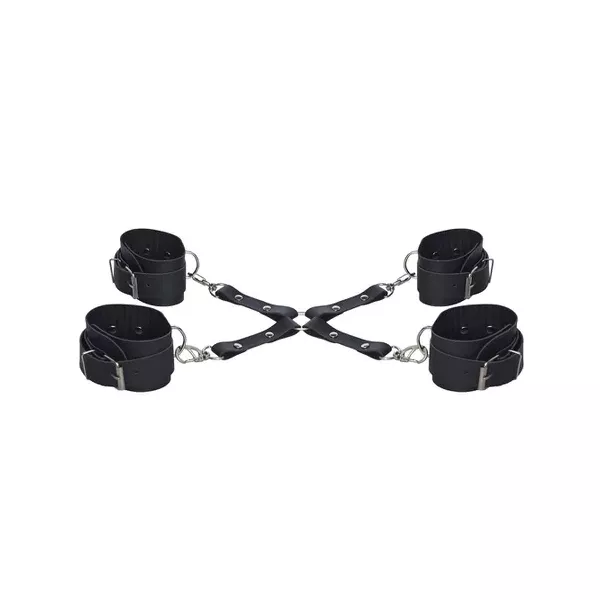 *Bracelete e Tornozeleira Dominatrixxx (DX1722) - Preto