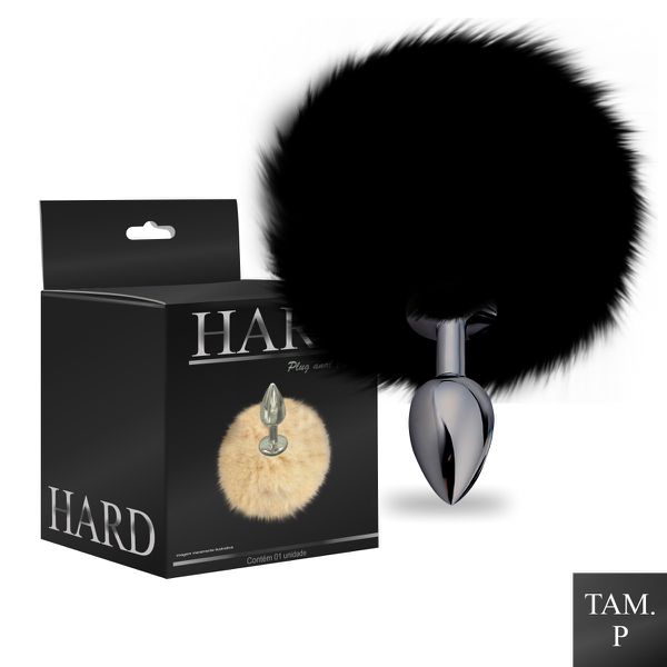 Plug de Metal PomPom Escuro Hard (HA115-ST607) - Preto