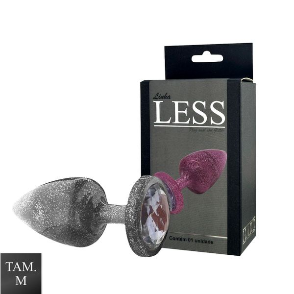Plug de Plástico M Less Com Glitter (HA166) - Cromado