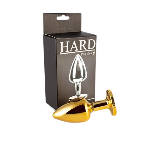 Plug de Metal G Com Pedra Variadas Hard (HA171) - Dourado