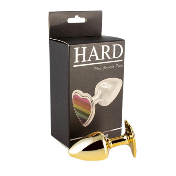 Plug Metálico Pride Coração (HA181) - Dourado