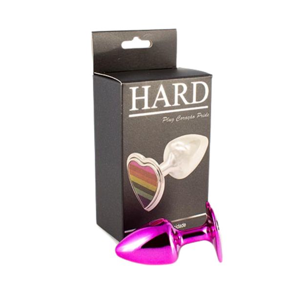 Plug Metálico Pride Coração (HA181) - Rosa