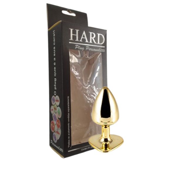 Plug Metálico Personalité Coração - (HA189) - Dourado