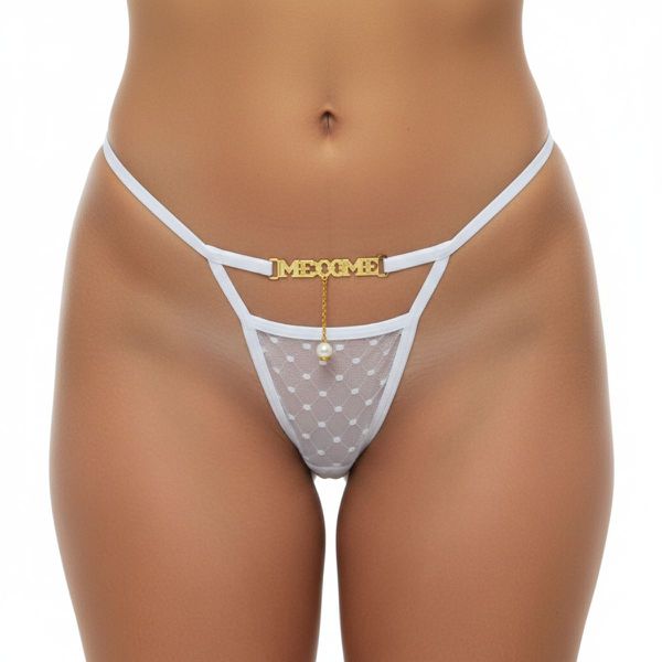 Calcinha Perigosa Branca Íntima Delas (ID1099B). - Me Come 