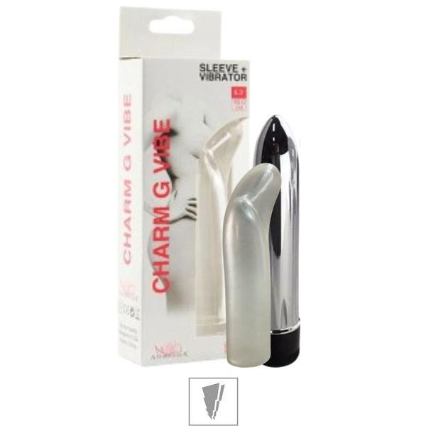 Vibrador Personal Metálico Com Capa Transparente (MV039) - Cromado
