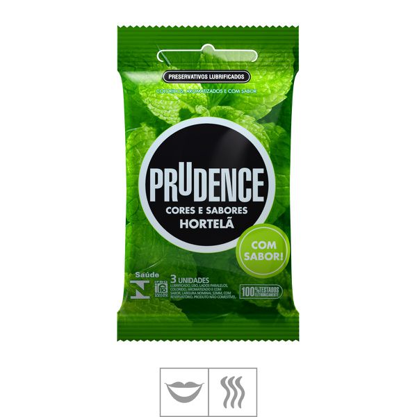 Preservativo Prudence Cores e Sabores 3un (ST128) - Hortelã