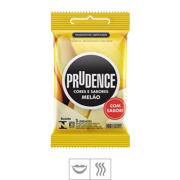 Preservativo Prudence Cores e Sabores 3un (ST128) - Melão