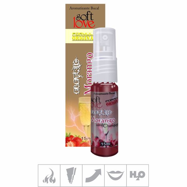 **Excitante Beijável Eletric 15ml (ST173) - Morango c/ Champagne