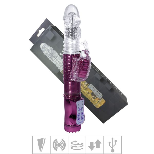 Vibrador Rotativo Sobe Desce Recarregável VP (RT020-ST385) - Rosa