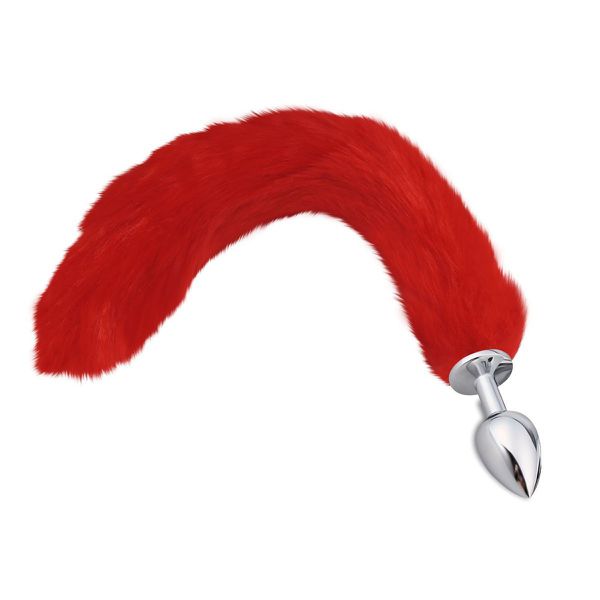 *Plug Metálico Com Cauda SI (ST551) - Vermelho