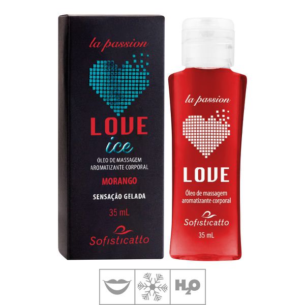 *Gel Comestível Love Ice Sofisticatto 35ml (ST652) - Morango