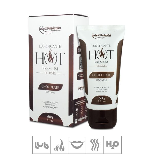 Lubrificante Beijável Hot Premium 60g (ST814) - Chocolate