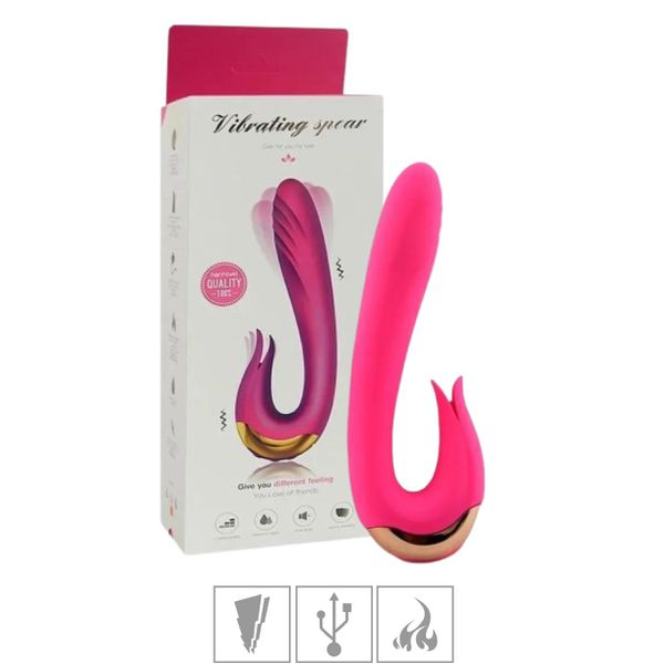 Vibrador Ponto G e Clitóris Vibrating Spear (VB100) - Rosa