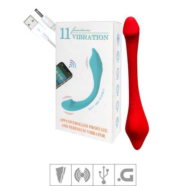 Vibrador Para Casal Recarregáve Soft VP (CD043) - Vermelho