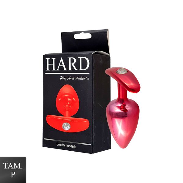 Plug Metálico P Anatômico (HA138). - Vermelho