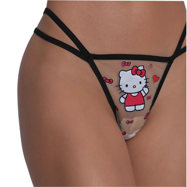 Calcinha Hello Kitty Black (PS6272) - Preto