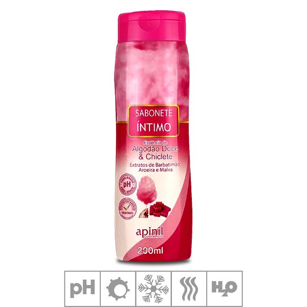 Sabonete Feminino Íntimo Apinil 200ml (ST183) - Algodão dc. Chiclete