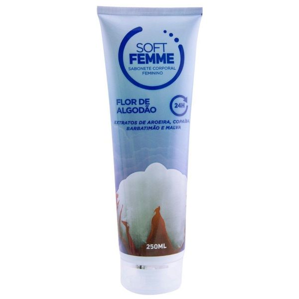 **Sabonete Íntimo Soft Femme 250ml (ST560) - Flor de Algodão