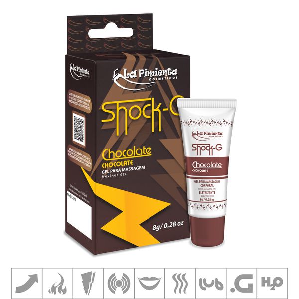 *PROMO - Excitante Unissex Shock-G Bisnaga 8g Validade 05/23 (ST734) - Chocolate