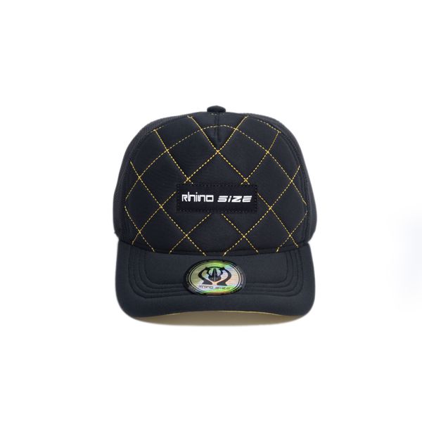 Boné Trucker Rhino Size Preto/ Amarelo