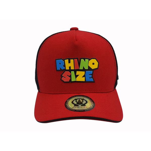 Boné Trucker Rhino Size Vermelho Tema Games