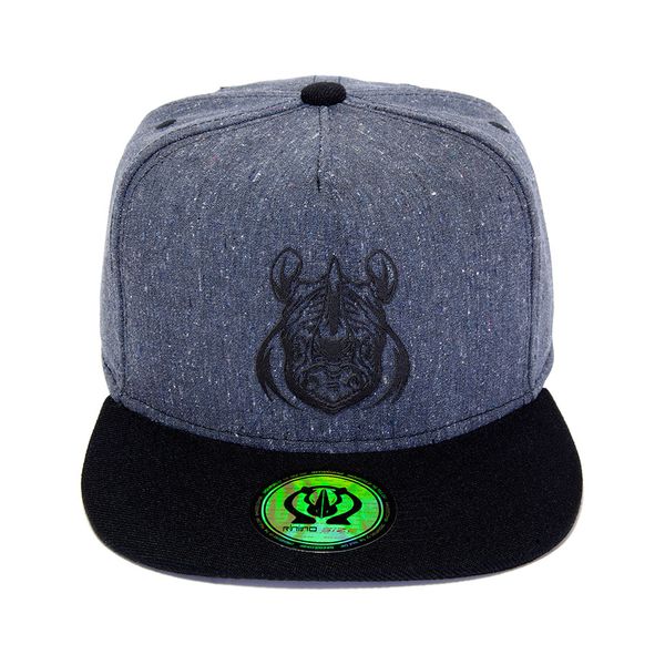 Boné RHINO SIZE Snapback Aba Reta Chumbo e preto