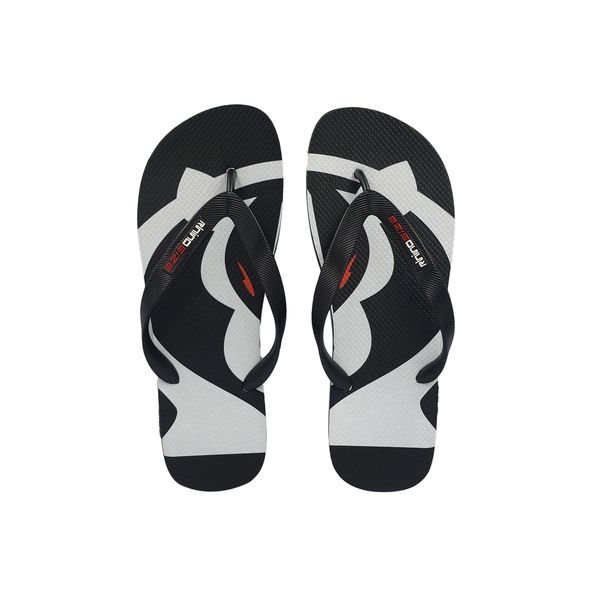 Chinelo Rhino Size com Estampa Rhino Branco e Preto 