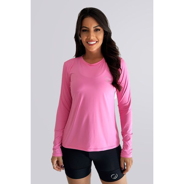 Camiseta RH UV Manga Longa Rosa