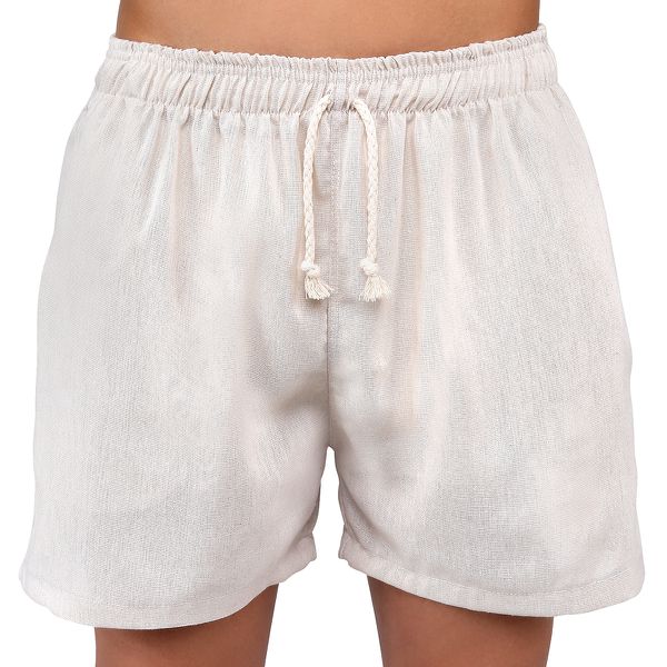 Short Linho Bege
