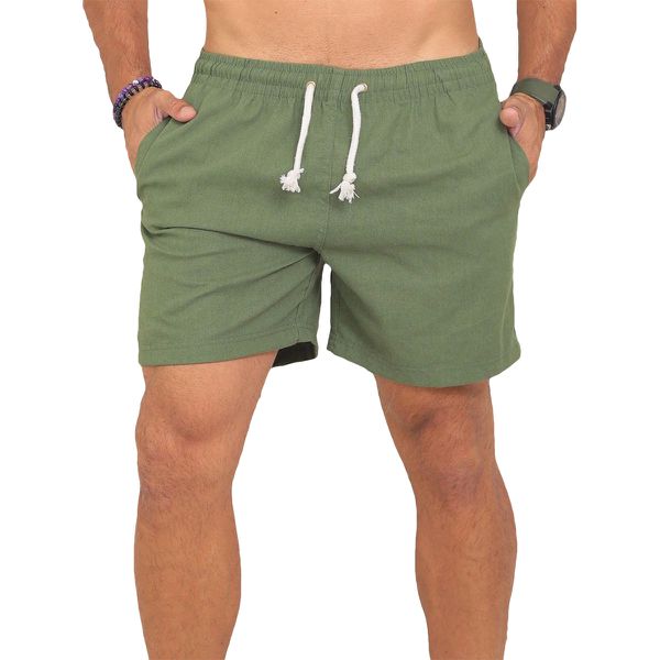 Short Linho Verde- MODELO NOVO
