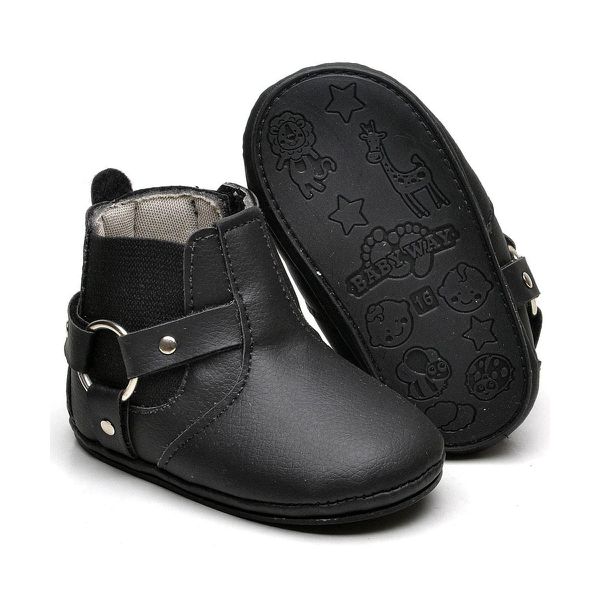 Botina De Bebe Fivela Preto 107