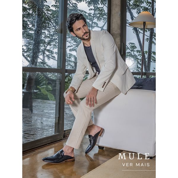 Mocassim Masculino Mule De Couro Masculino Mule Premium Masculino