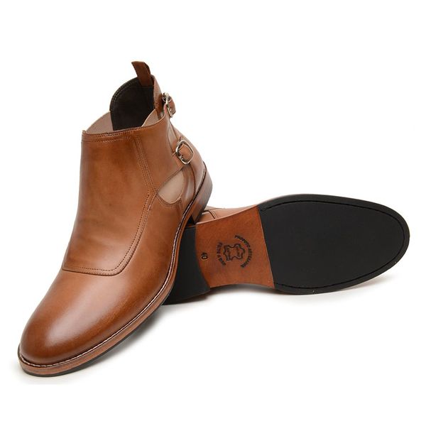 Bota chelsea hot sale masculina caramelo