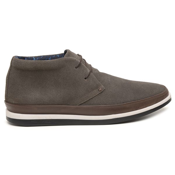 Bota Masculina Ankle Boot Nobuck Cinza 