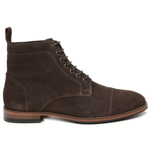 Bota Coturno Masculino Couro Cafe 