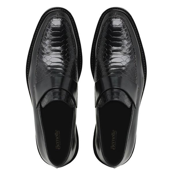 Sapato Social Masculino Loafer Couro Moretti Preto Bernotte