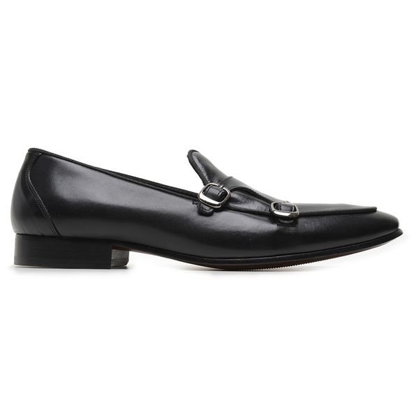 Sapato Masculino Monkstrap Carmelo Preto