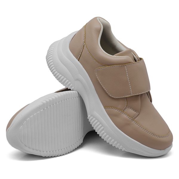 Tênis Casual Feminino DKShoes Chunky Velcro Rosê 