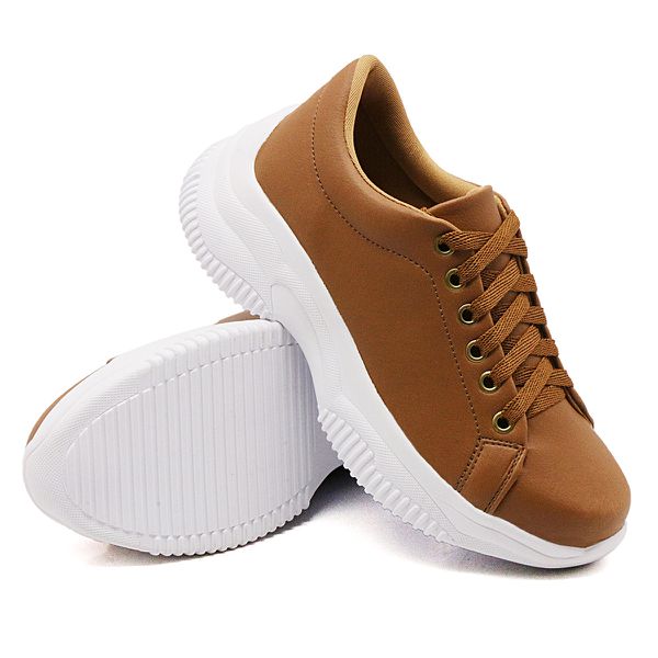 Tênis Casual Chuncky Caramelo Sola Tratorada DKShoes