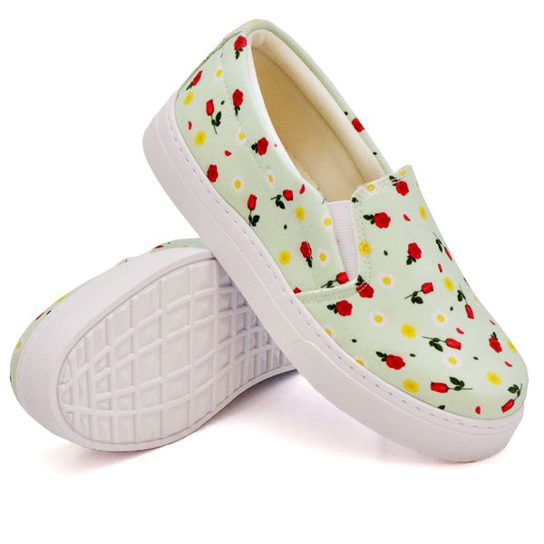 Slip On Estampado Verde Abacate DKShoes