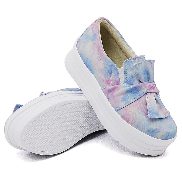 Slip On Laço Sola Alta Tie Dye DKShoes